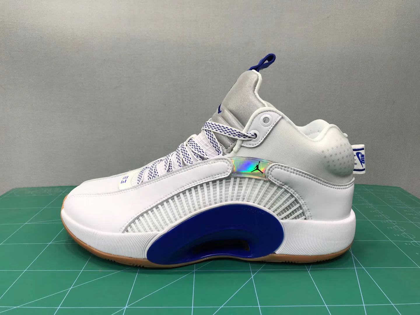 2020 Men Jordan 35 White Blue Shoes